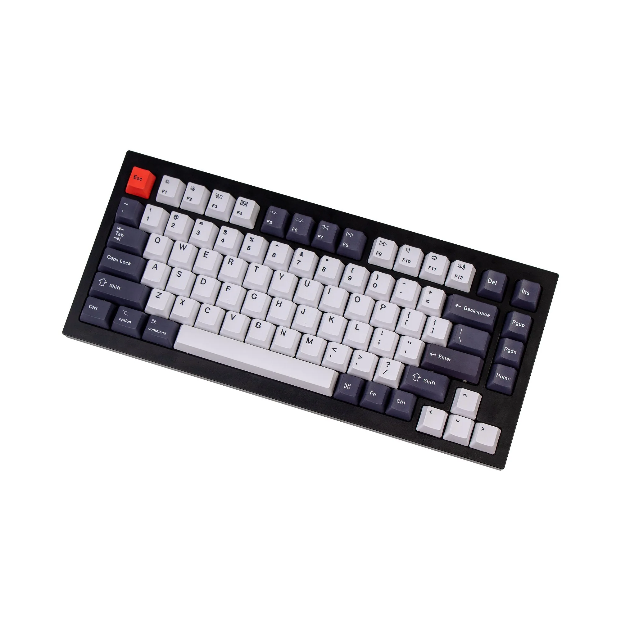 OEM Dye-Sub PBT Keycap Set - Bluish Black And White - Image 5